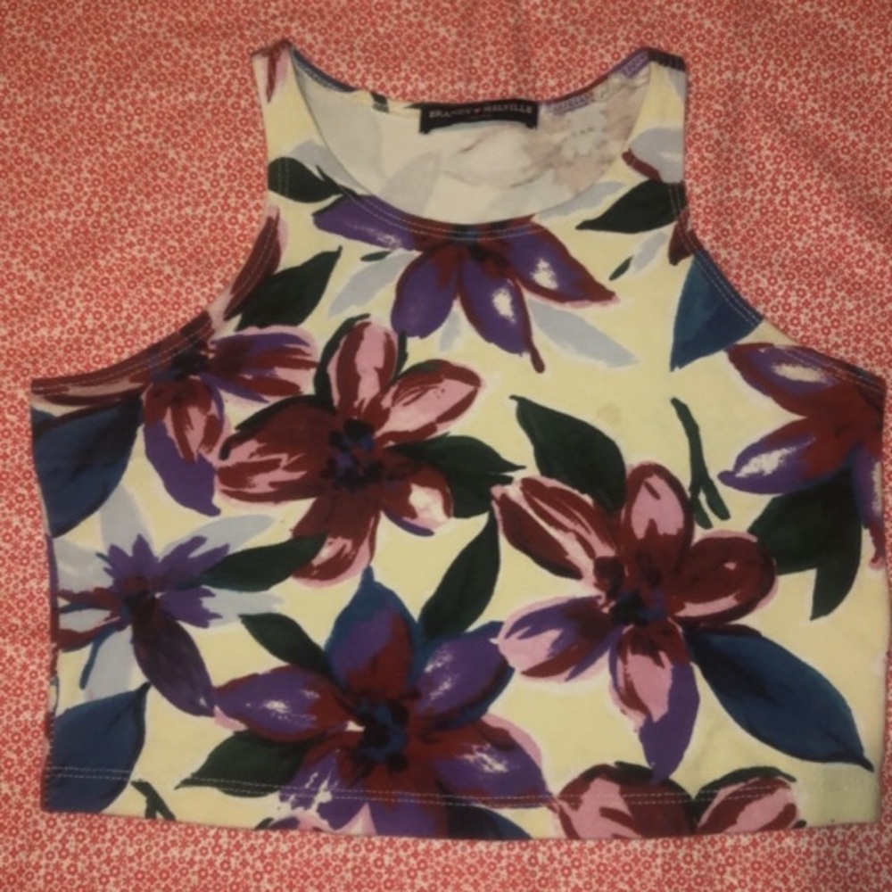 Brandy Melville Floral crop tank